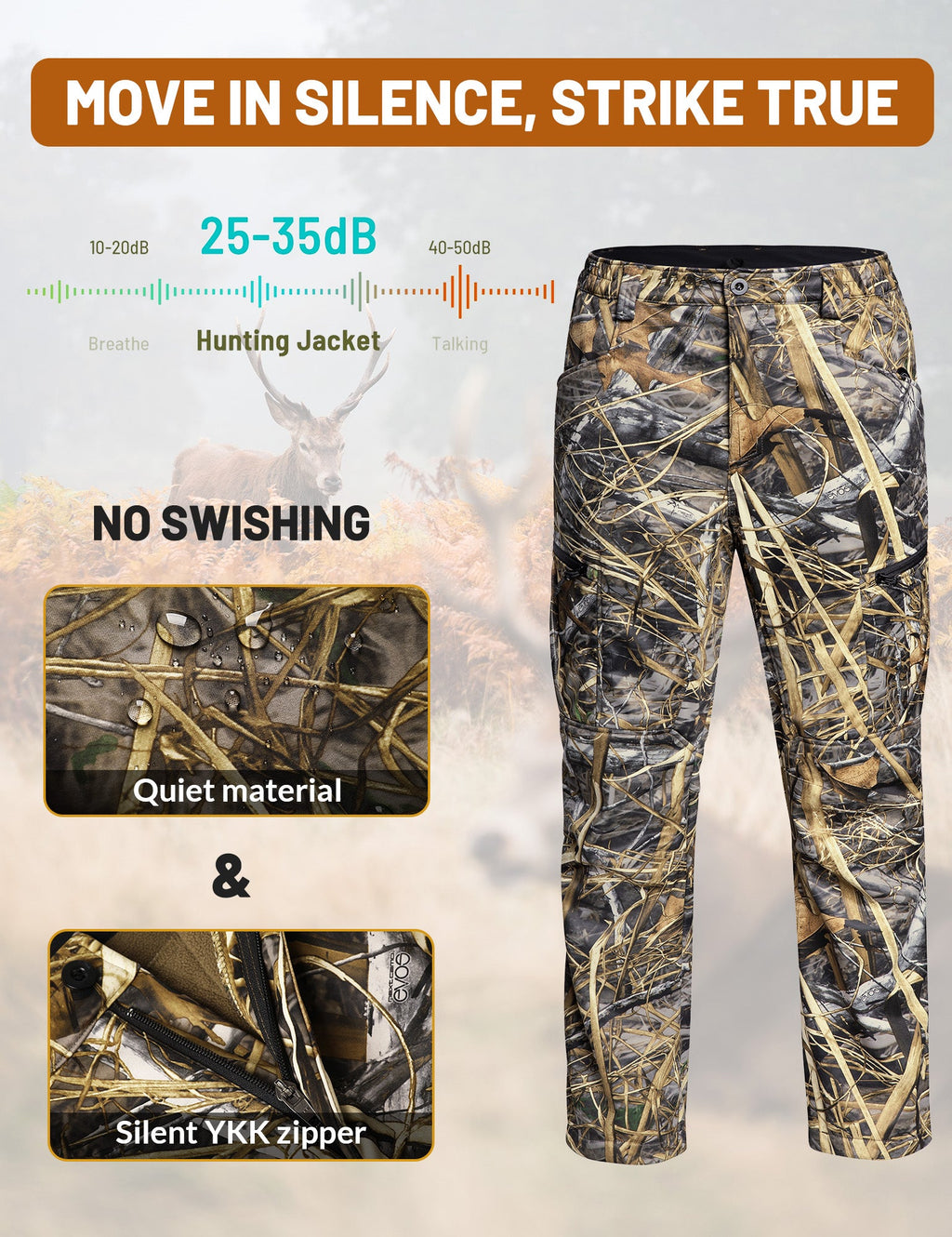 ANTARCTICA GEAR Hunting Heated Pants for Men with 12V 15000mAh Battery