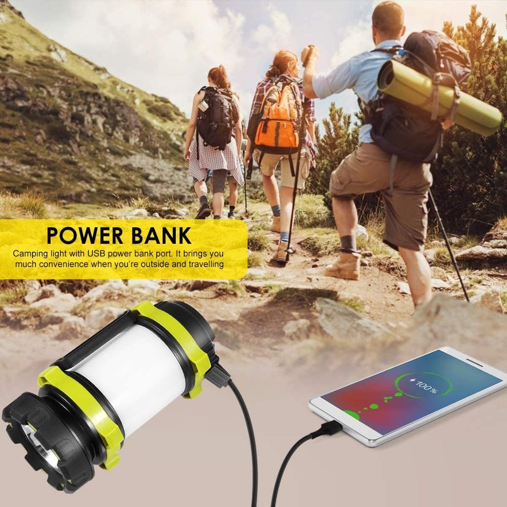 Outdoor Emergency Camping Light Flashlight Rechargeable Battery Power