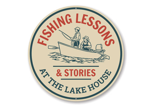 Fishing Lessons Sign