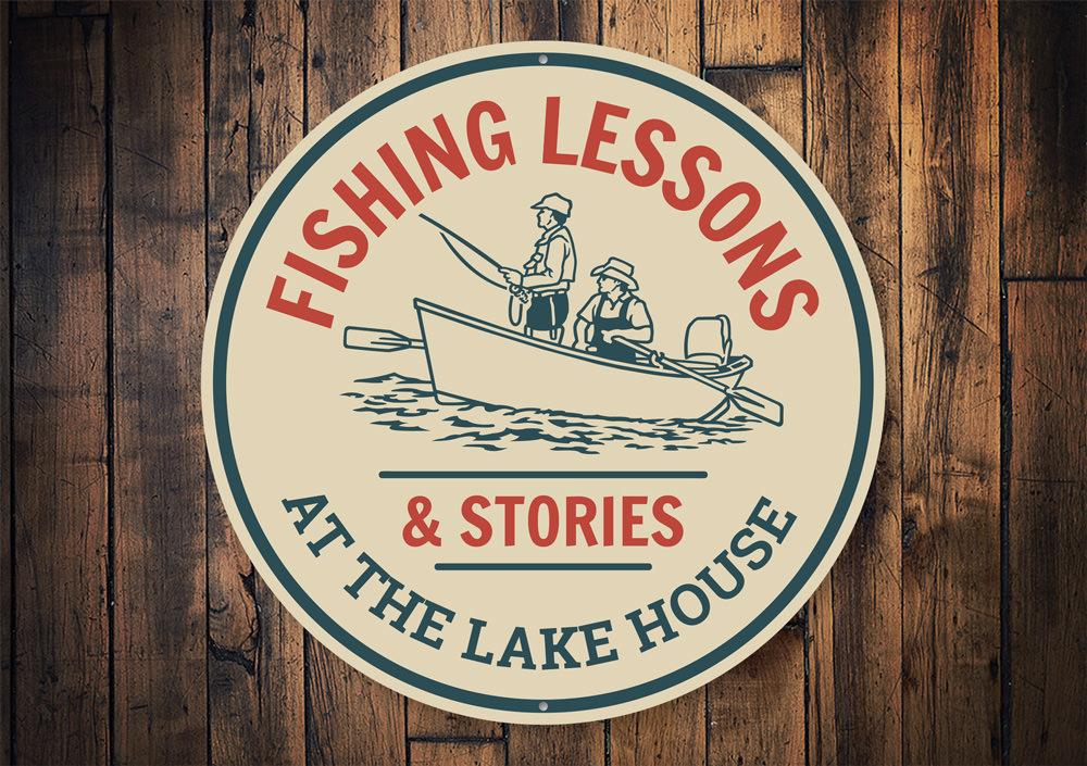 Fishing Lessons Sign