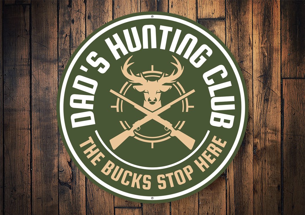 Hunting Club Cabin Sign, Hunter Gift Sign