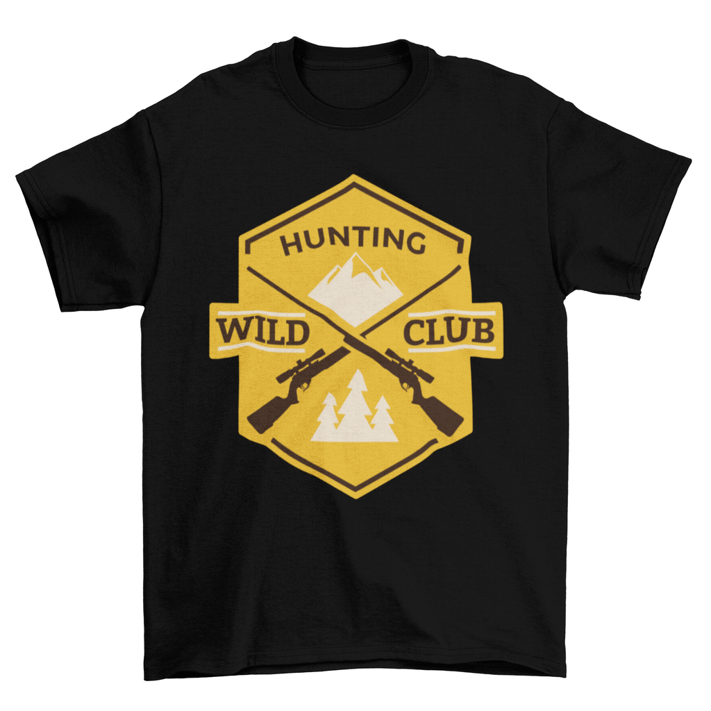 Cool Fashion Hobby Hunt Mountain Rifle Quote "Hunting wild club"