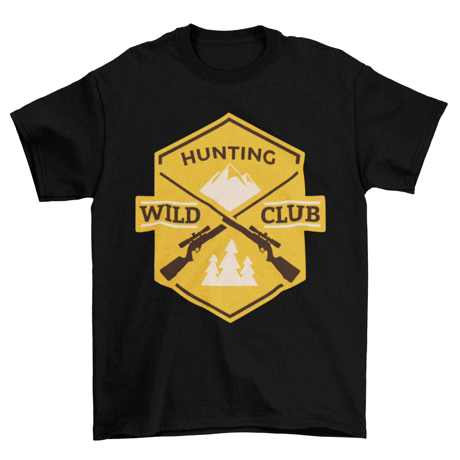 Cool Fashion Hobby Hunt Mountain Rifle Quote "Hunting wild club"