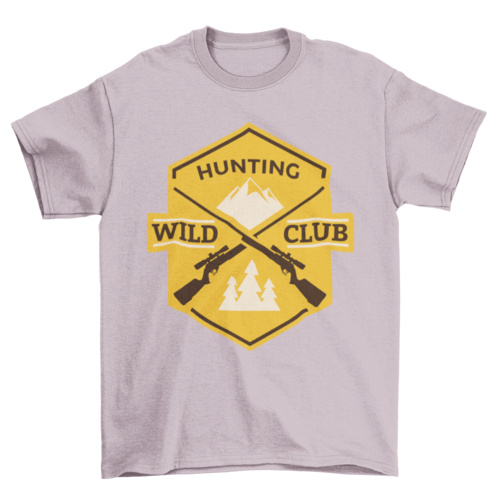 Cool Fashion Hobby Hunt Mountain Rifle Quote "Hunting wild club"