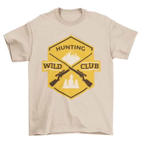 Cool Fashion Hobby Hunt Mountain Rifle Quote "Hunting wild club"