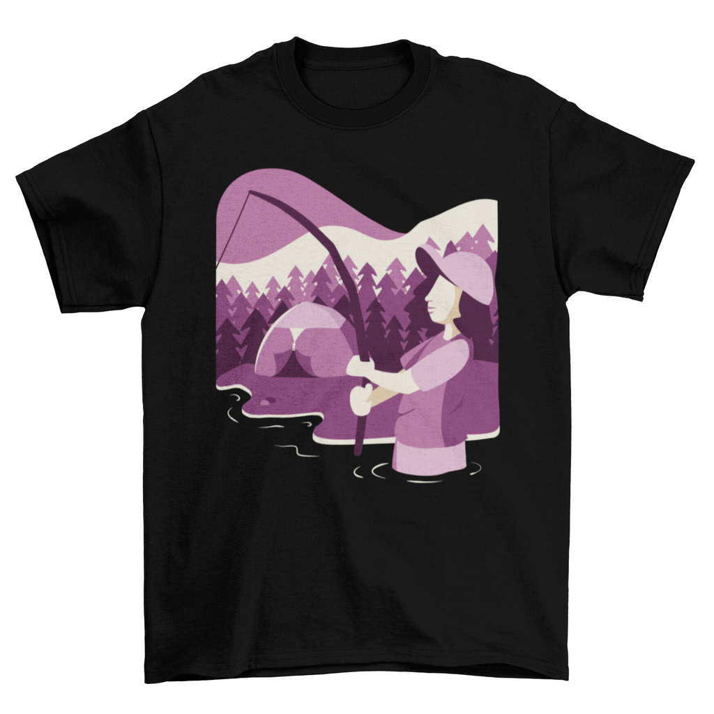 Woman Fishing T-shirt