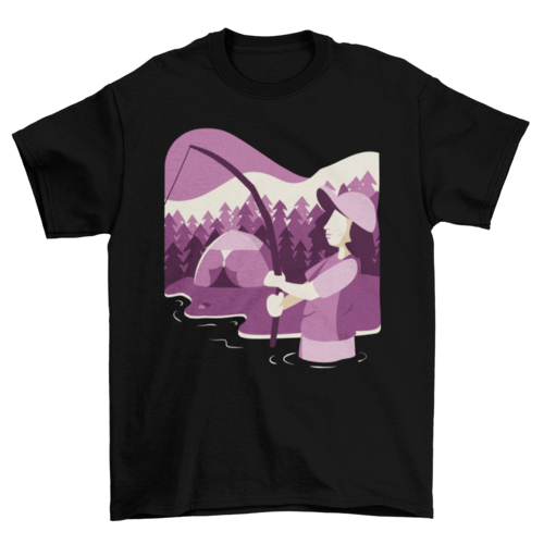 Woman Fishing T-shirt