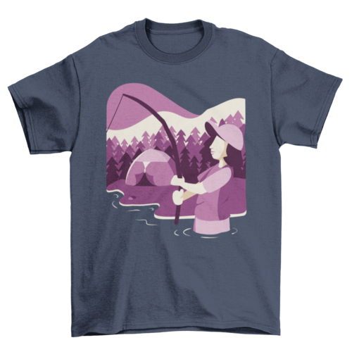 Woman Fishing T-shirt