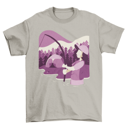 Woman Fishing T-shirt