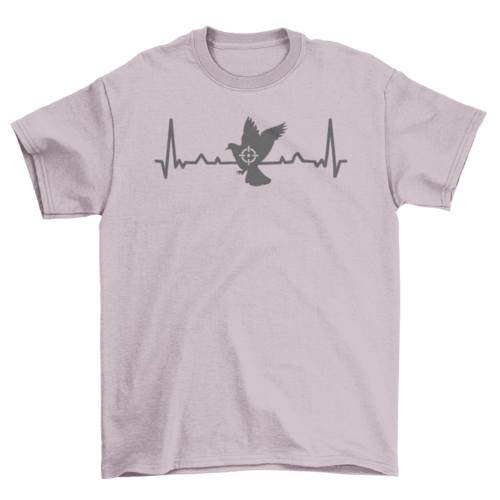 Heartbeat pigeon hunting t-shirt