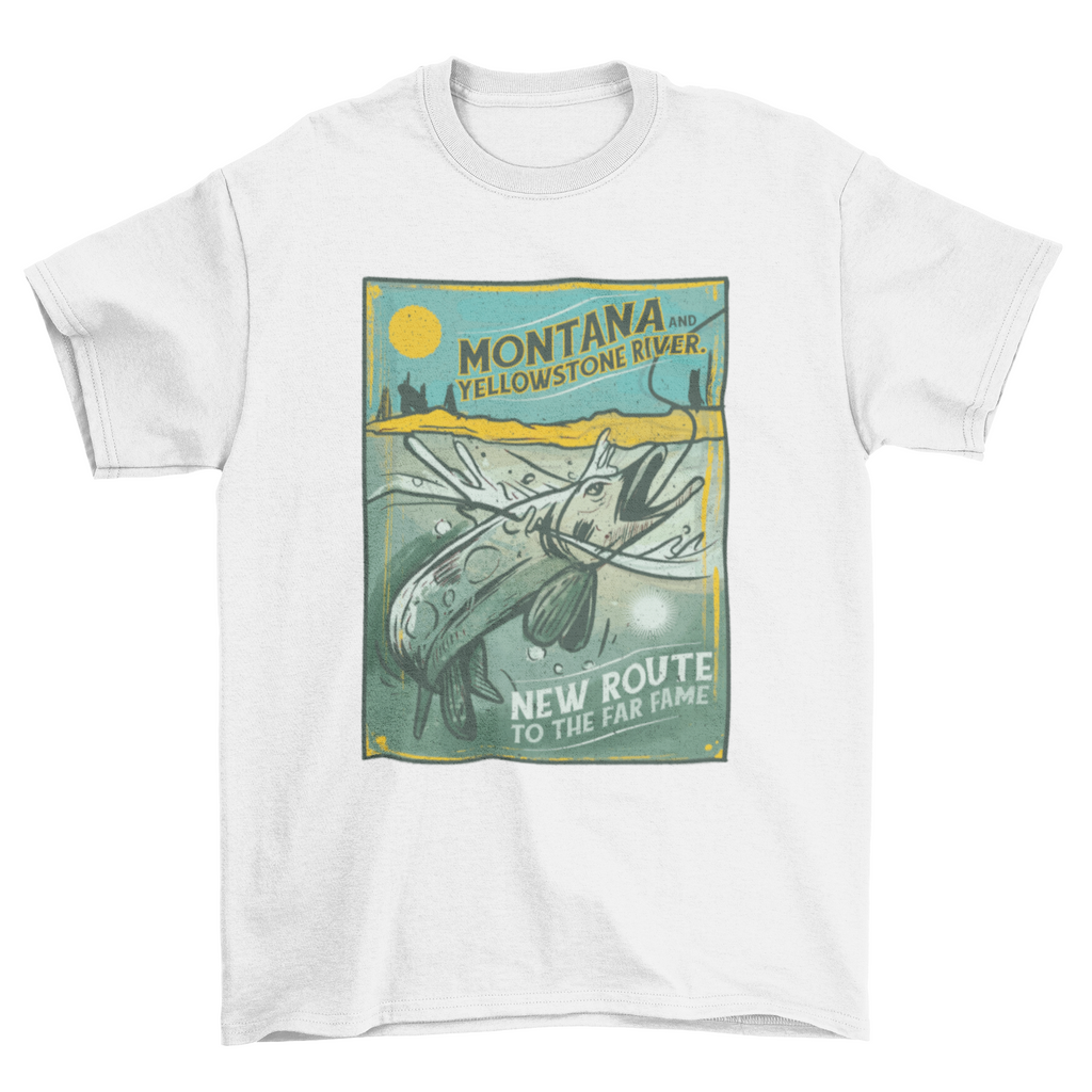 Vintage fishing t-shirt design