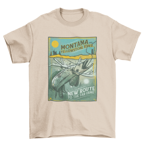 Vintage fishing t-shirt design