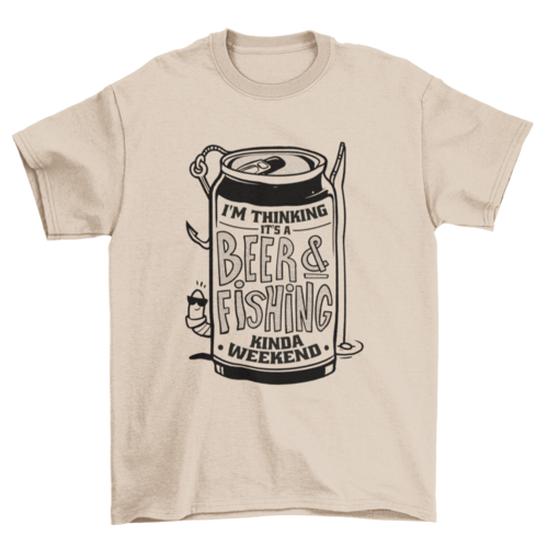 Beer and fishing t-shirt