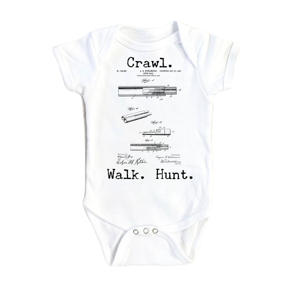 Duck Hunting Patent - Baby Boy Girl Clothes Infant Bodysuit Funny Cute