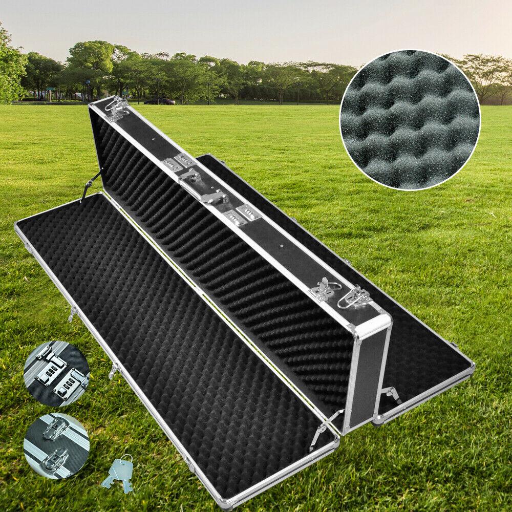 Hard Aluminium Double Sided Hunting Gun Cases Safes Bags Rifle Shot